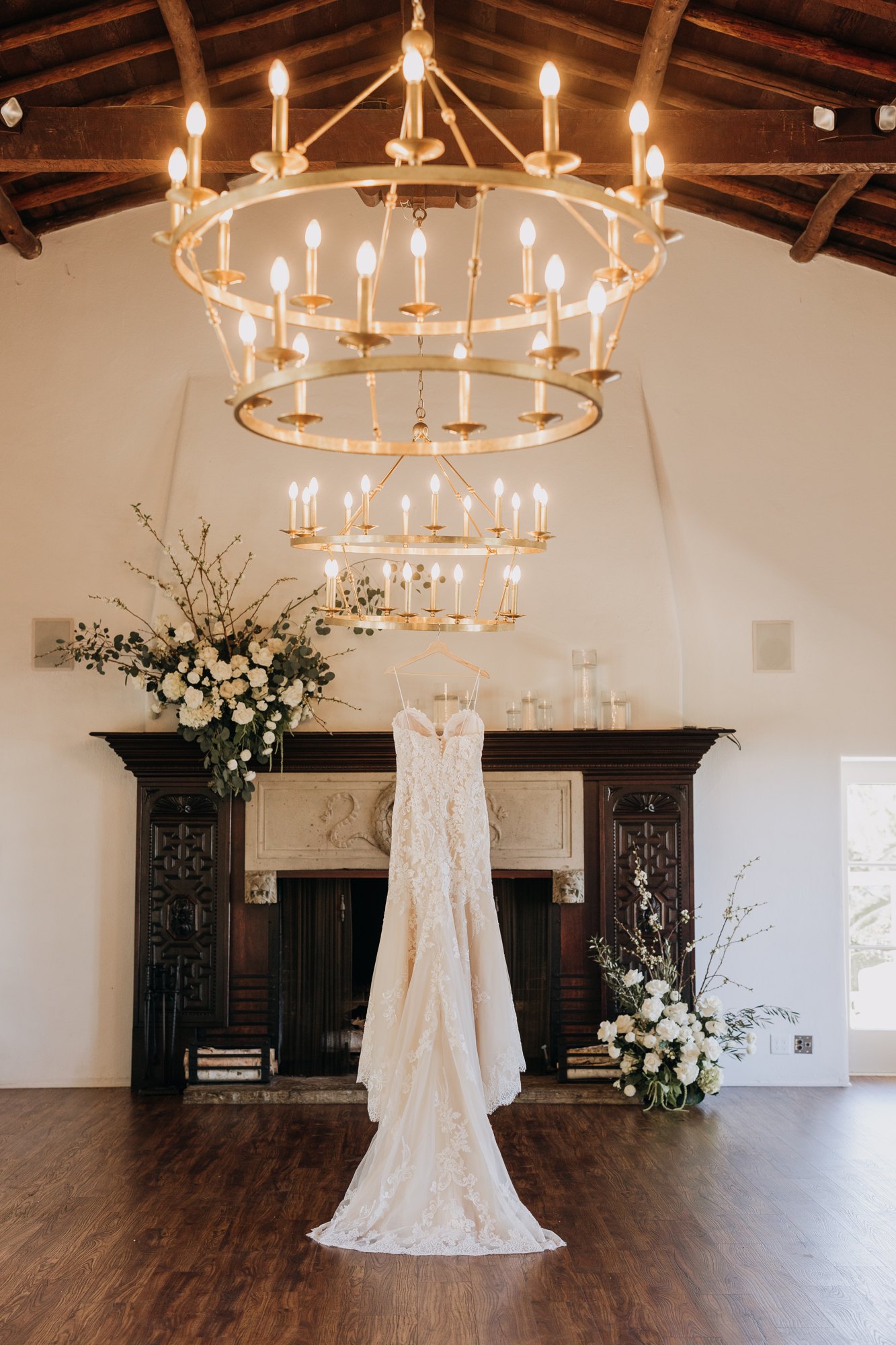 Blush garden-rose bridal bouquet